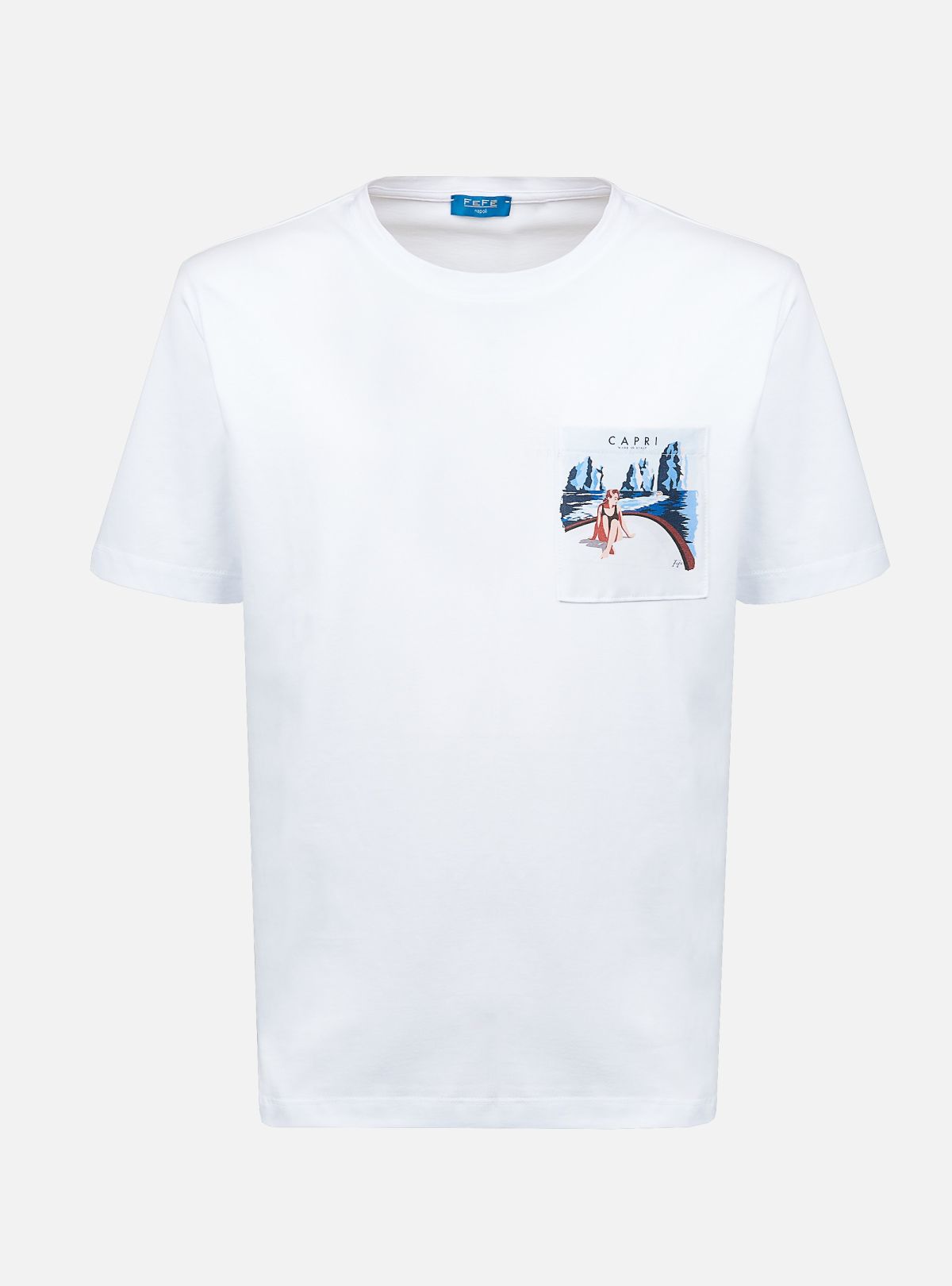 T-shirt with POSITANO print FeFe